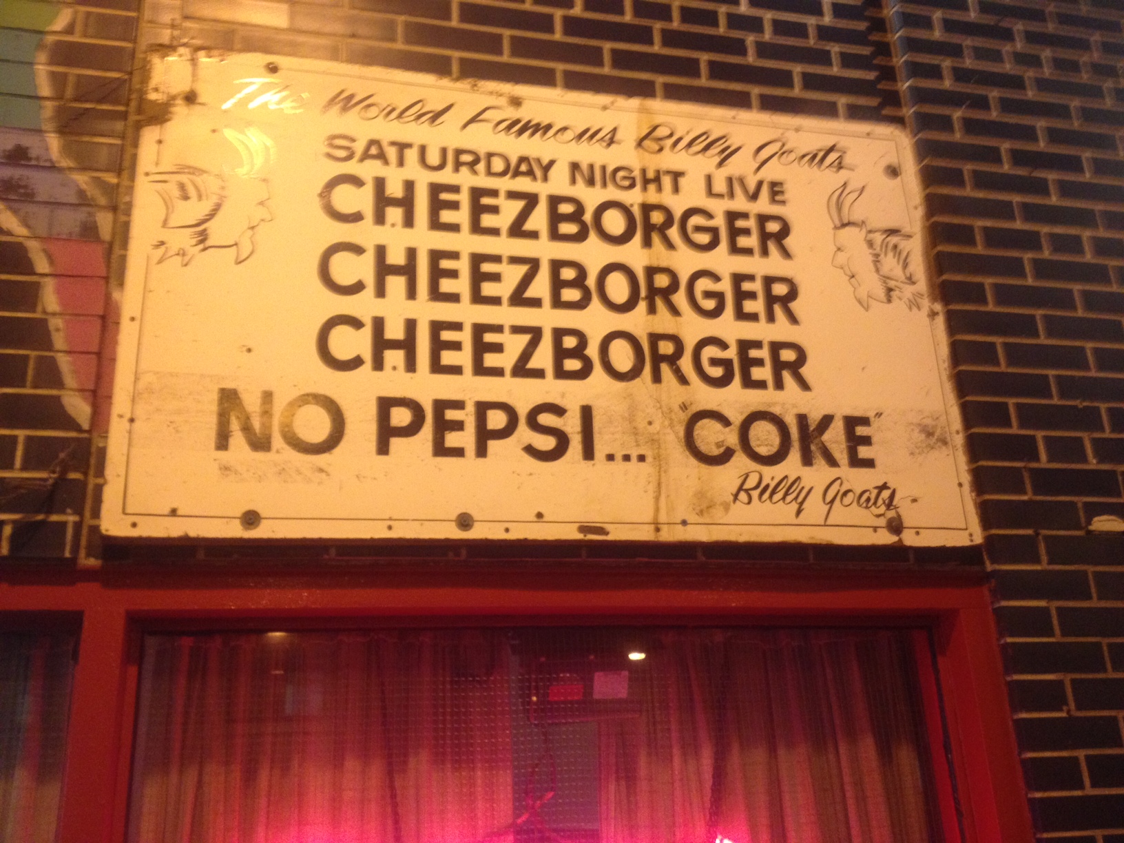 "Cheezborger, Cheezborger, Cheezborger!  No Pepsi... Coke!"