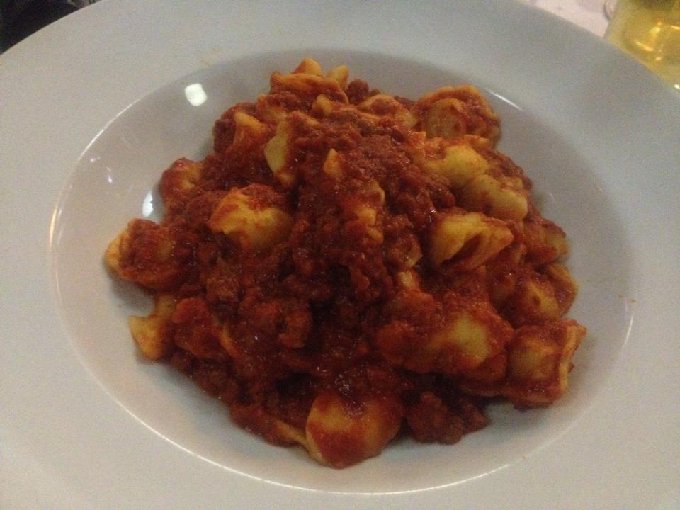 Tortellini with Bolognese ragout.  Mangia!