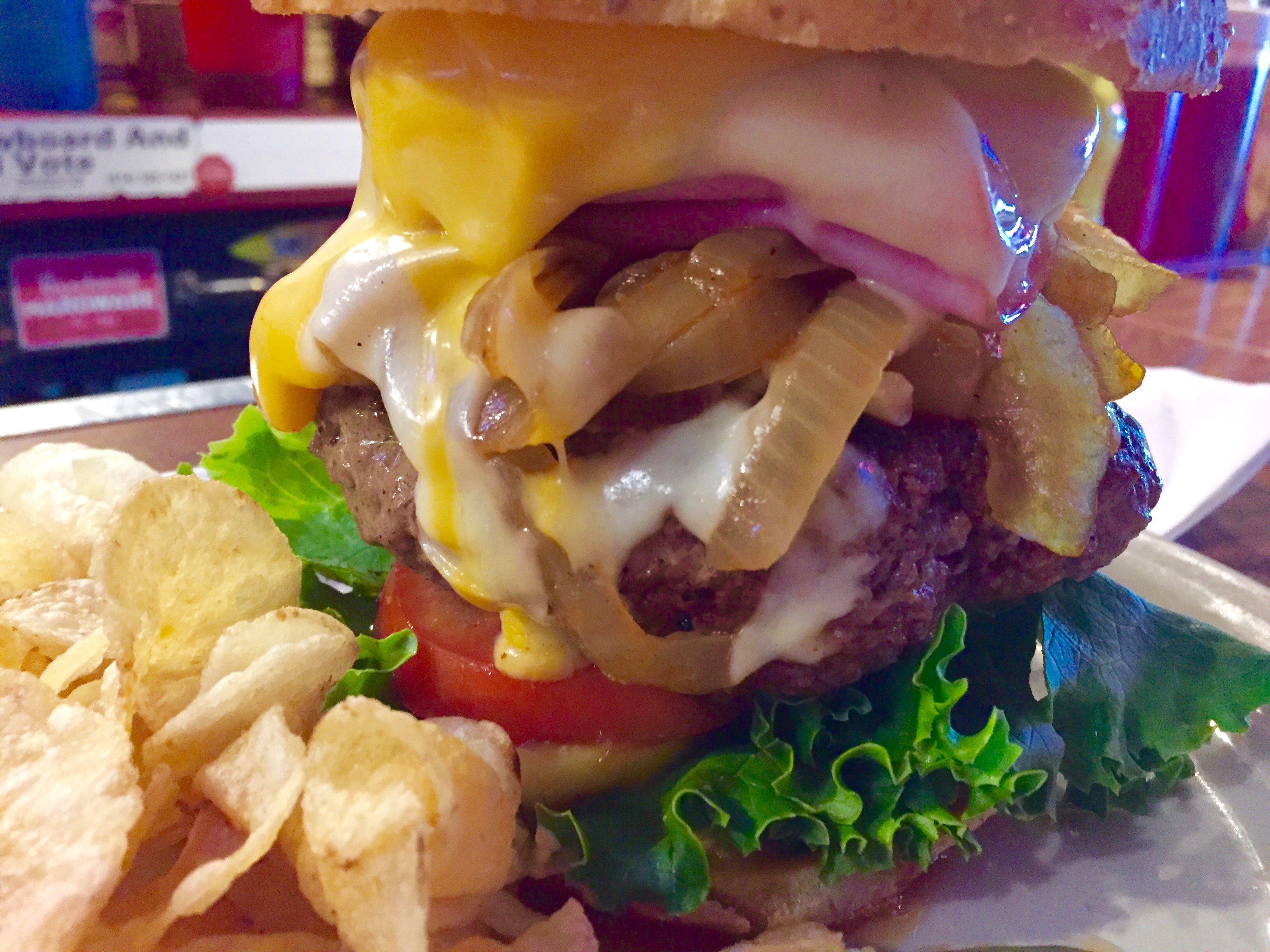 Behold, the legendary Thurman Burger. The BIGGEST burger in Ohio!